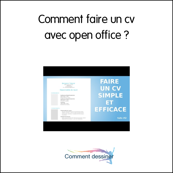 Comment faire un cv avec open office